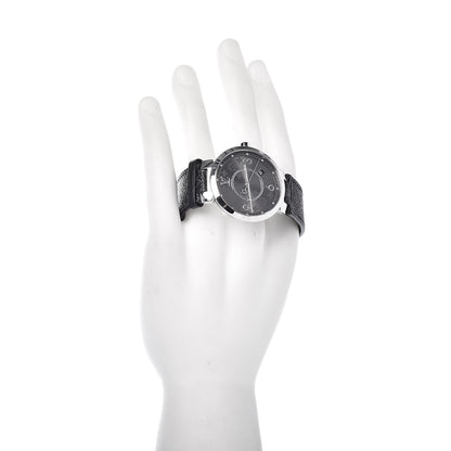 Louis Vuitton Stainless Steel Monogram Eclipse 39mm Tambour Quartz Watch 2 of 7