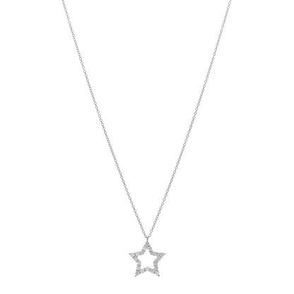 Tiffany Platinum Diamond Star Pendant Necklace 1 of 4