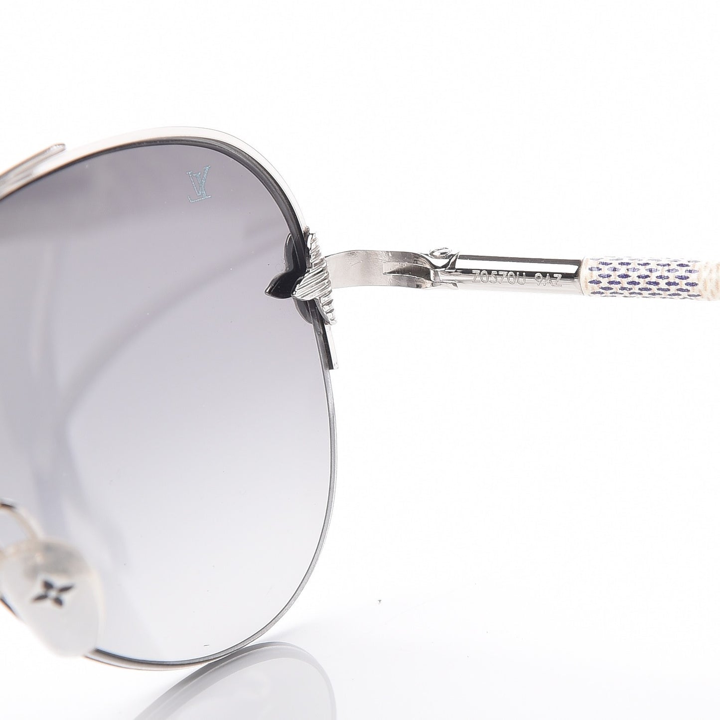 Damier Azur Petite Viola Pilote Aviator Sunglasses Z0570U