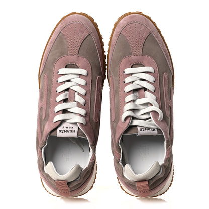Hermes Suede Goatskin Jet Sneakers 39 Rose Cancan Rose Aquarelle 2 of 11