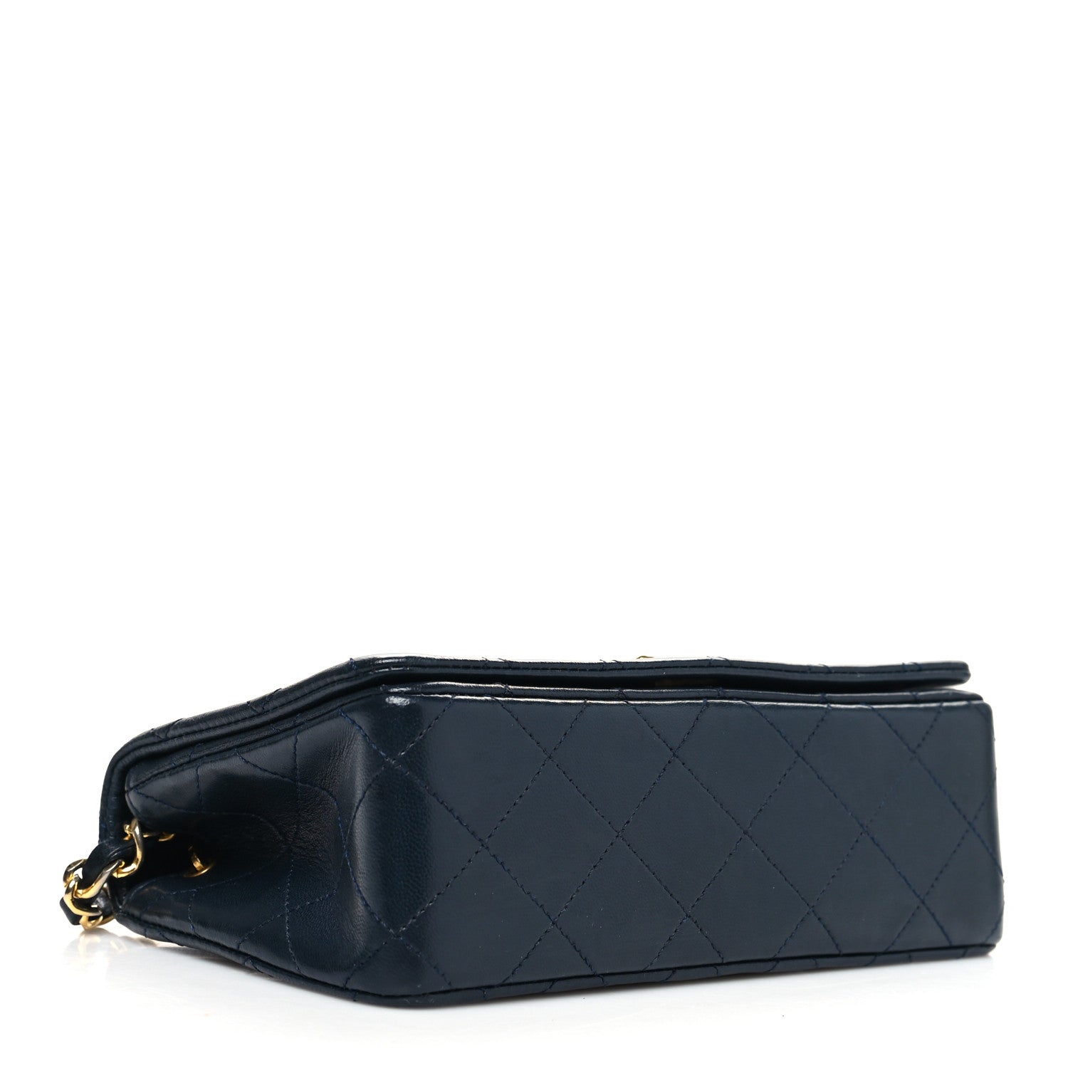 Chanel Lambskin Quilted Small Single Flap Navy Navy 3 of 12