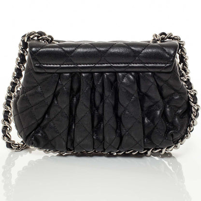Chanel Washed Lambskin Mini Chain Around Messenger Black 3 of 9