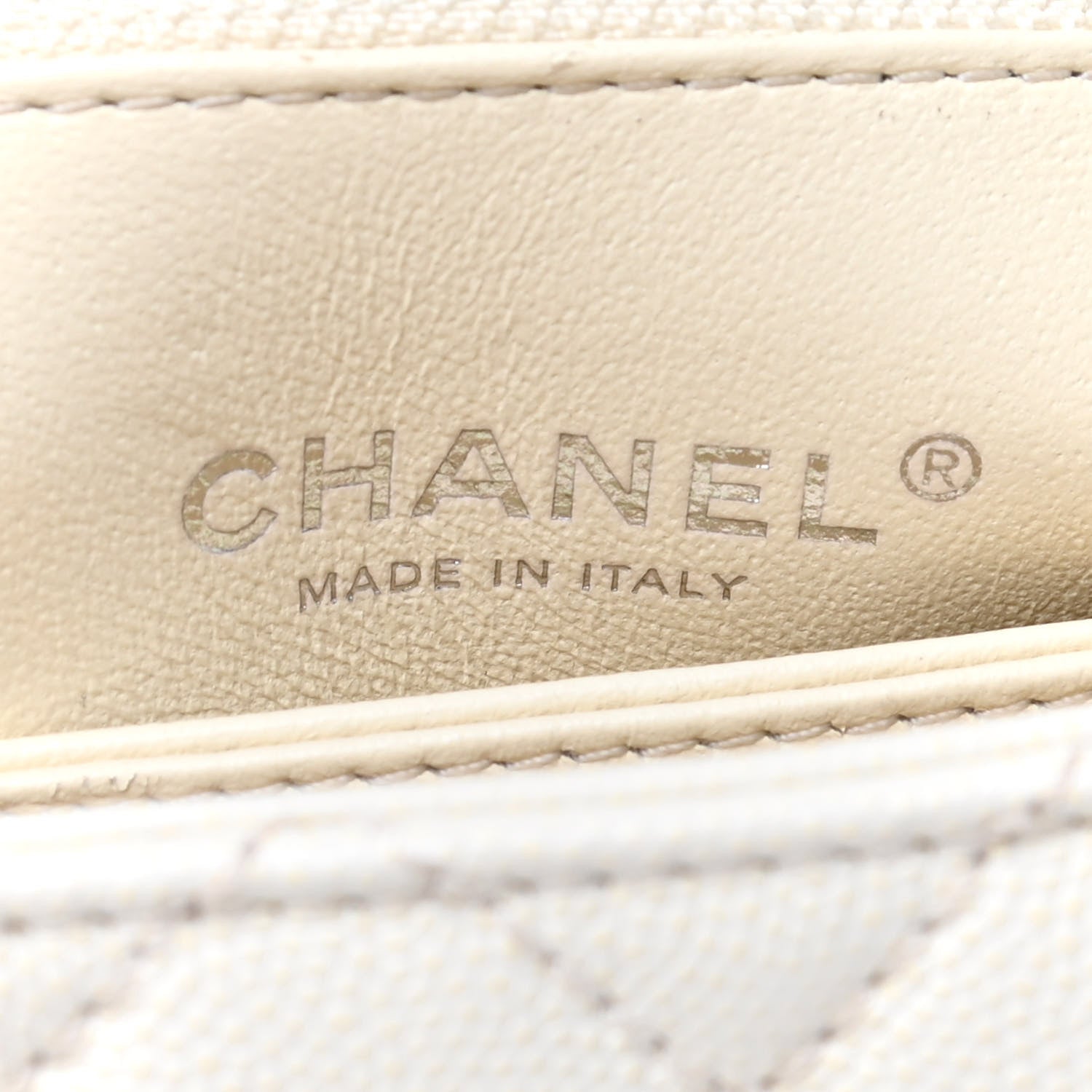 Chanel Caviar Lizard Quilted Mini Coco Handle Flap White 8 of 9