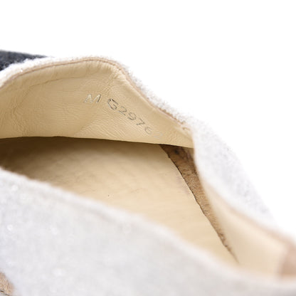 Chanel Terry Cloth CC Espadrilles 41 Silver Black 9 of 9