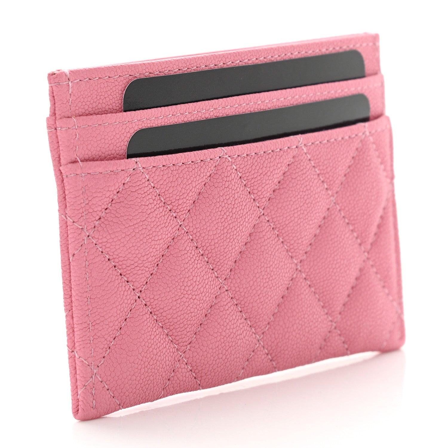 Chanel Caviar Quilted Boy Card Holder Pink 3 of 9