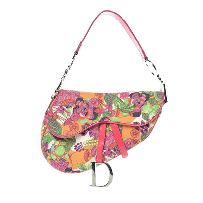 Christian Dior Canvas Floral Saddle Bag Multicolor 1 of 13