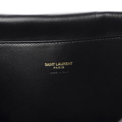 Saint Laurent Smooth Calfskin Suede Medium Reversible Monogram Kate Satchel Black 9 of 11