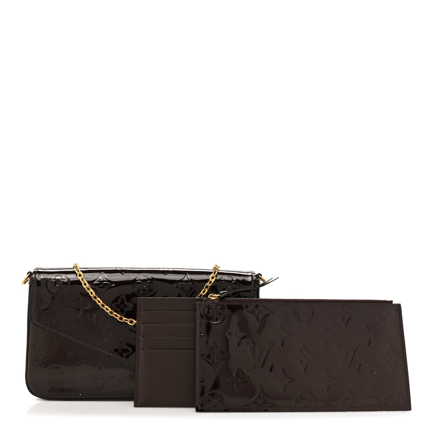 Vernis Pochette Felicie Chain Wallet Amarante