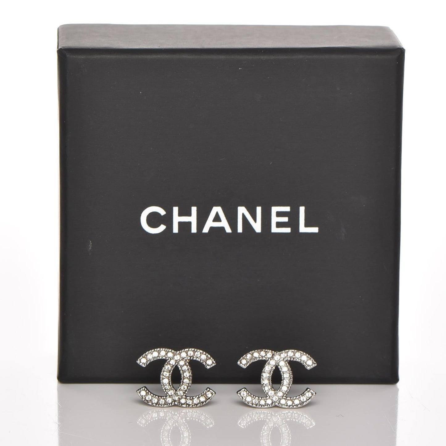 Crystal Timeless CC Earrings Silver