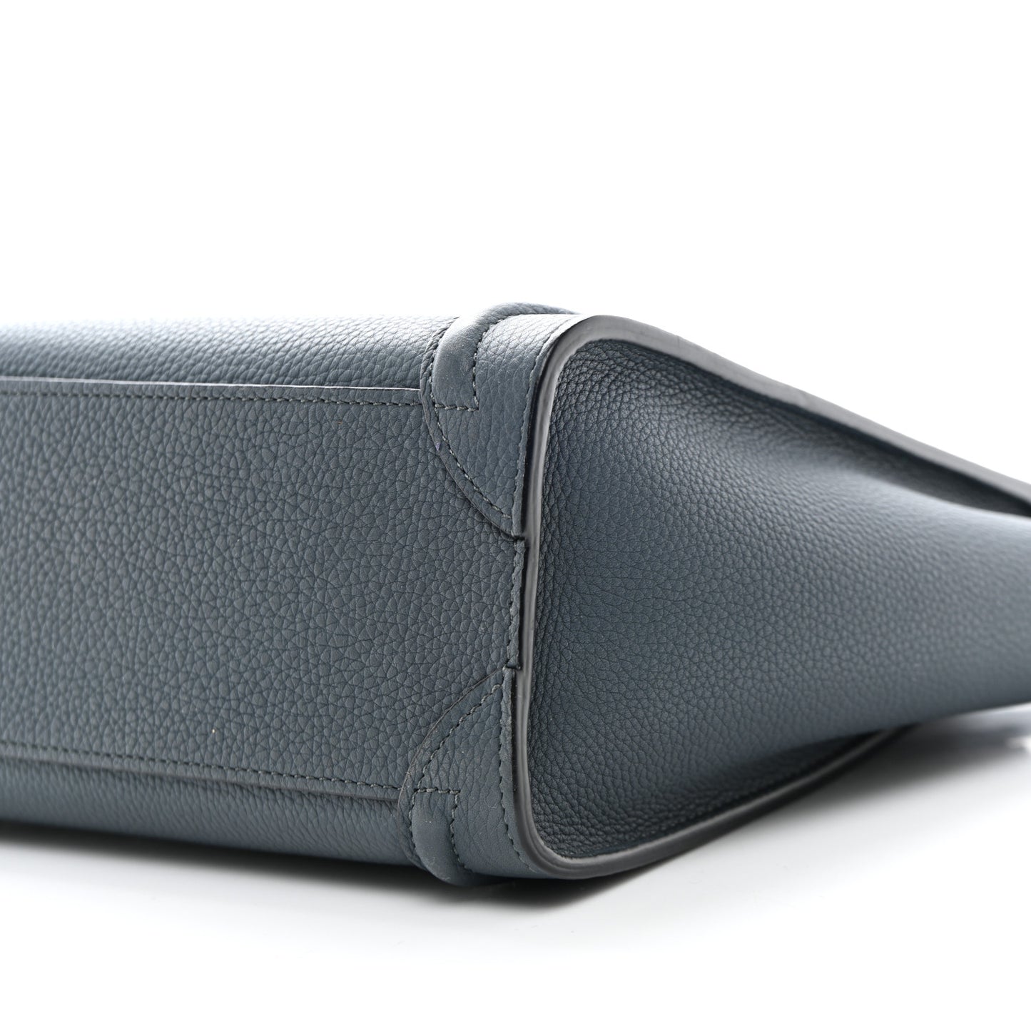 Drummed Calfskin Nano Luggage Petrol