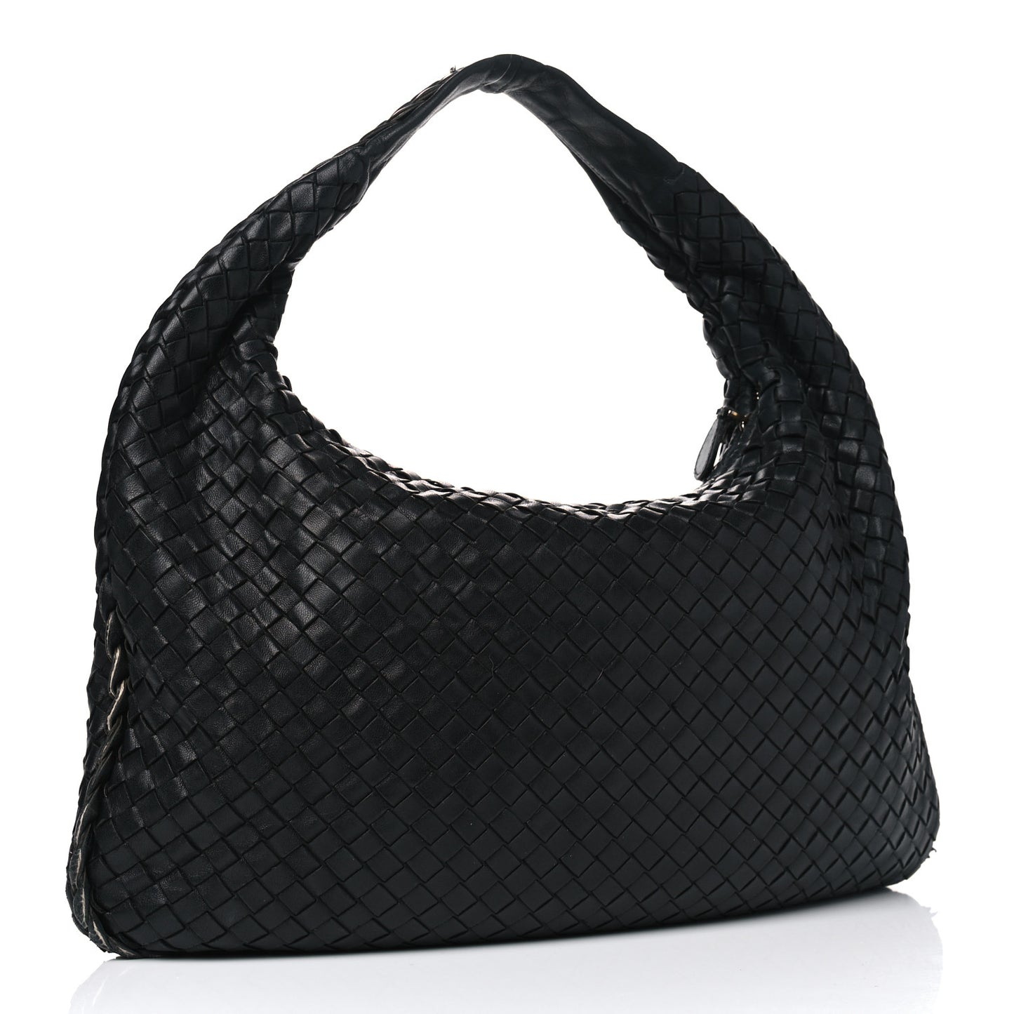 Nappa Intrecciato Medium Veneta Hobo Black