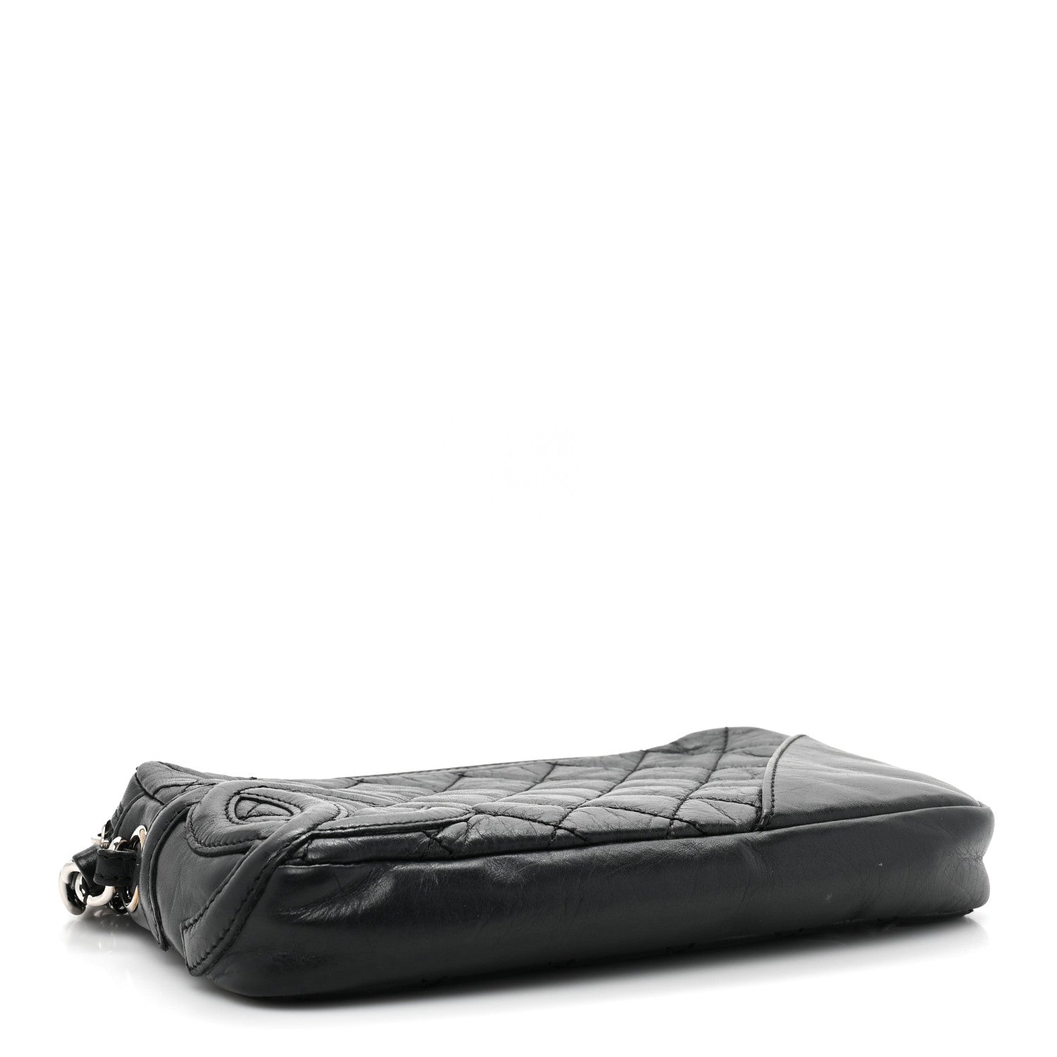 Chanel Aged Calfskin Quilted Cambon Pochette Black 4 of 11