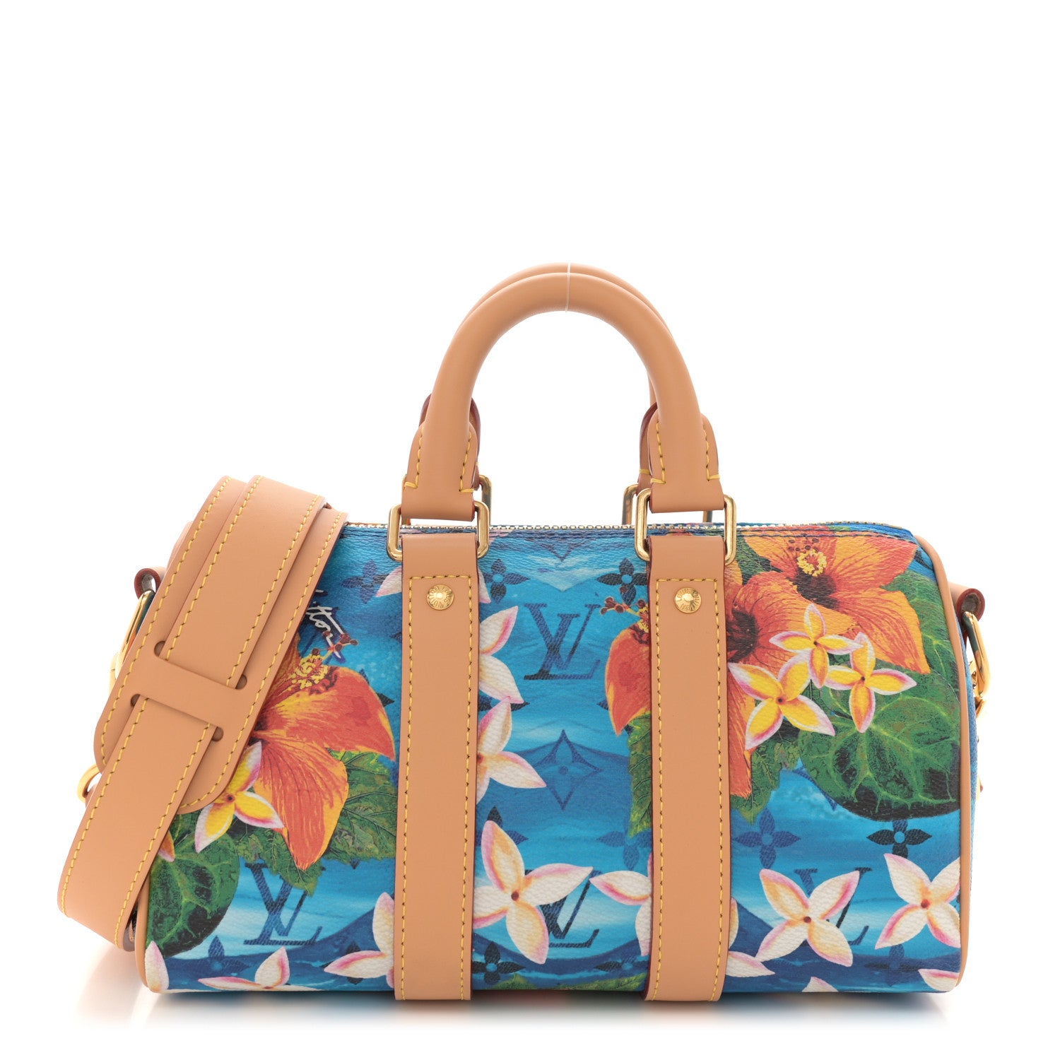 Louis Vuitton Monogram Surfin' Keepall Bandouliere 25 Bright Blue 1 of 12