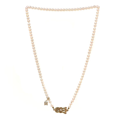 Mikimoto 18K Yellow Gold Akoya Pearl 3.5-4mm Strand Necklace 3 of 4