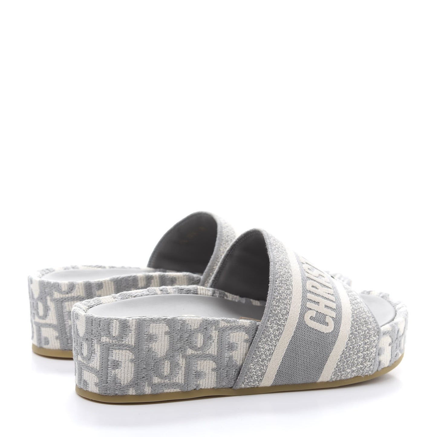Oblique D-Way Platform Sandal 36 Grey Stone