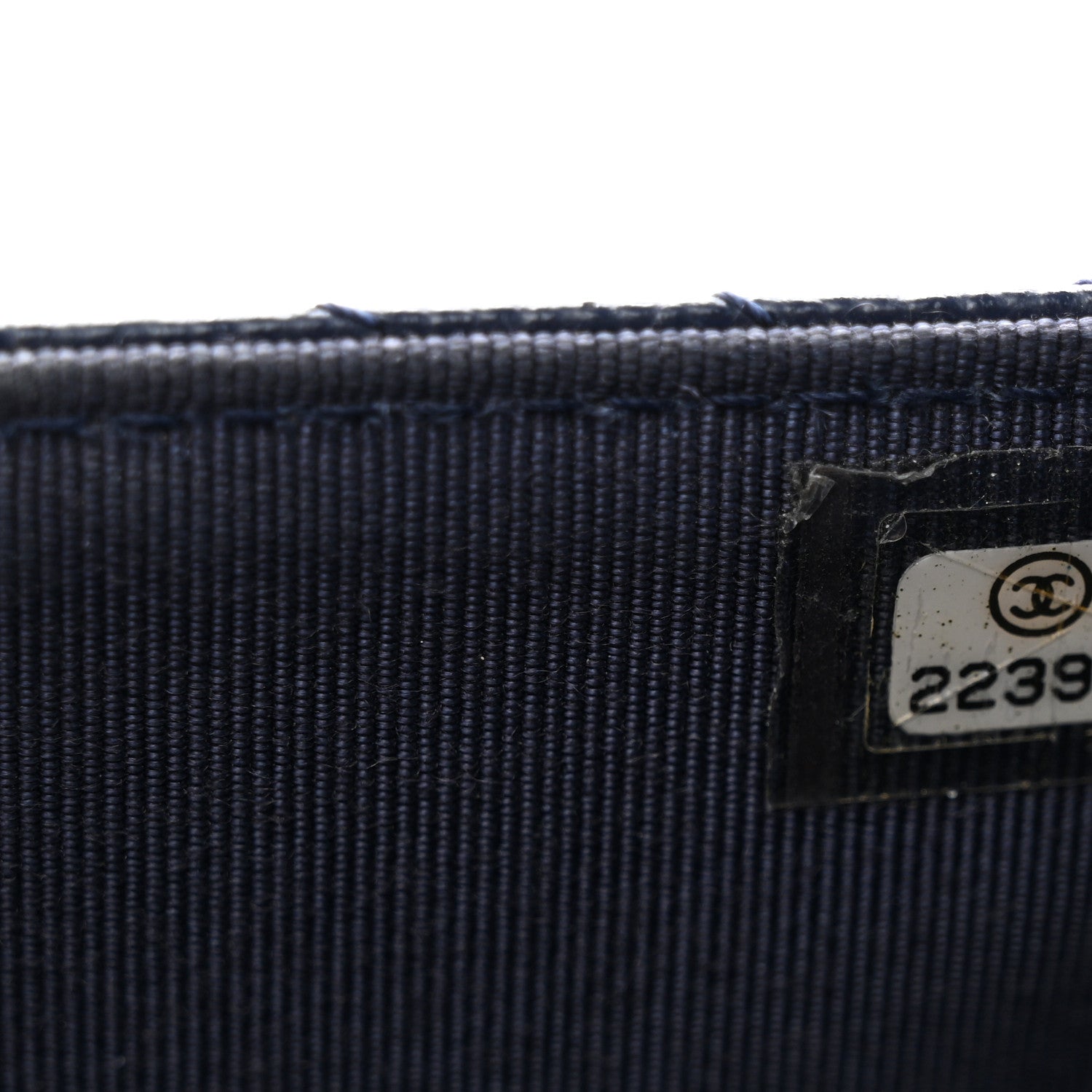 Chanel Caviar Chevron Quilted Wallet On Chain WOC Navy 8 of 13