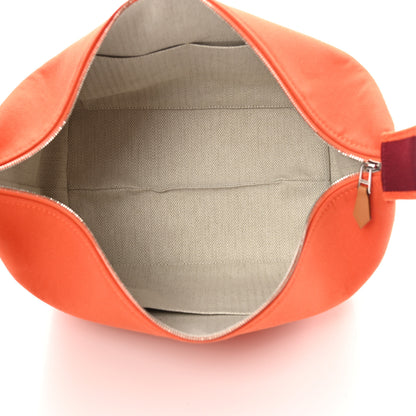 Hermes Canvas Small Bride-A-Brac Pouch Orange Burgundy 6 of 10
