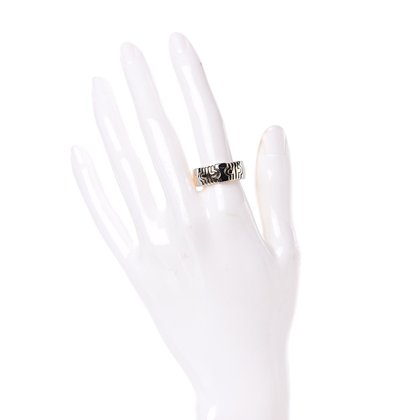 Stainless Steel 18K Yellow Gold Parentesi Ring 55 7.5