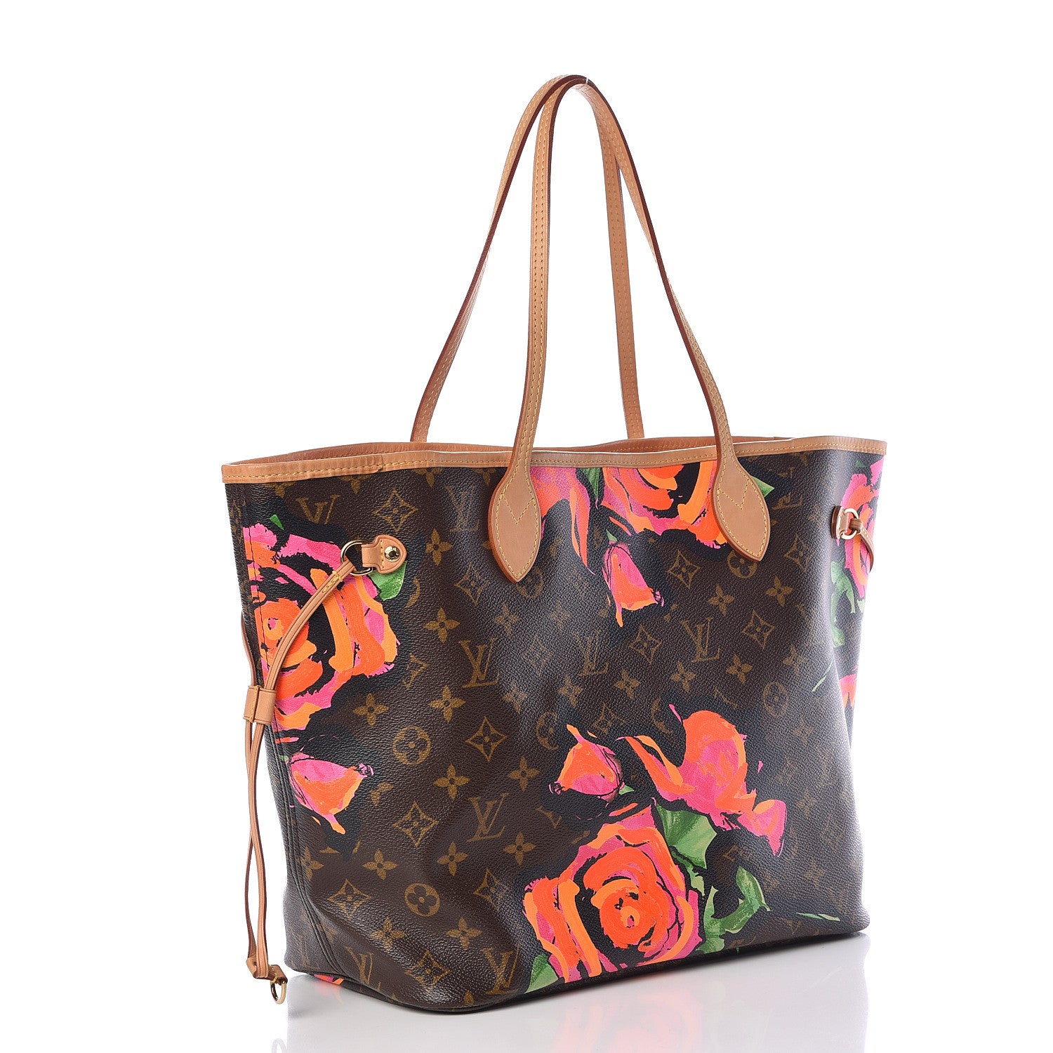 Louis Vuitton Monogram Roses Neverfull MM 3 of 10
