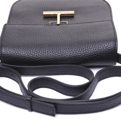 Tom Ford Grained Calfskin Small T Clasp Tara Crossbody Bag Black 12 of 13