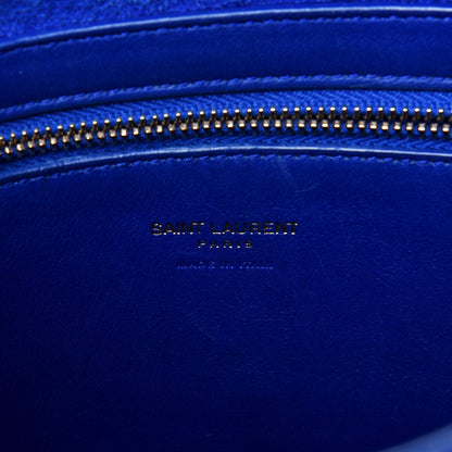 Saint Laurent Smooth Calfskin Small Monogram Cabas Blue Majorelle 9 of 30