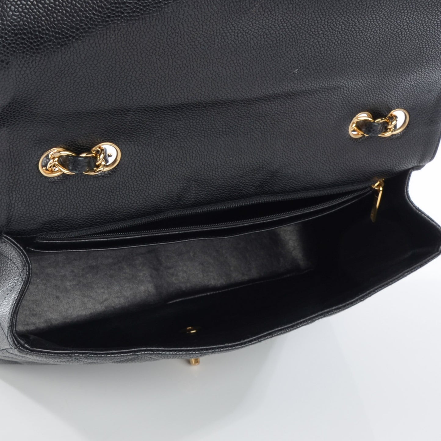 Caviar Quilted Jumbo Single Flap Black