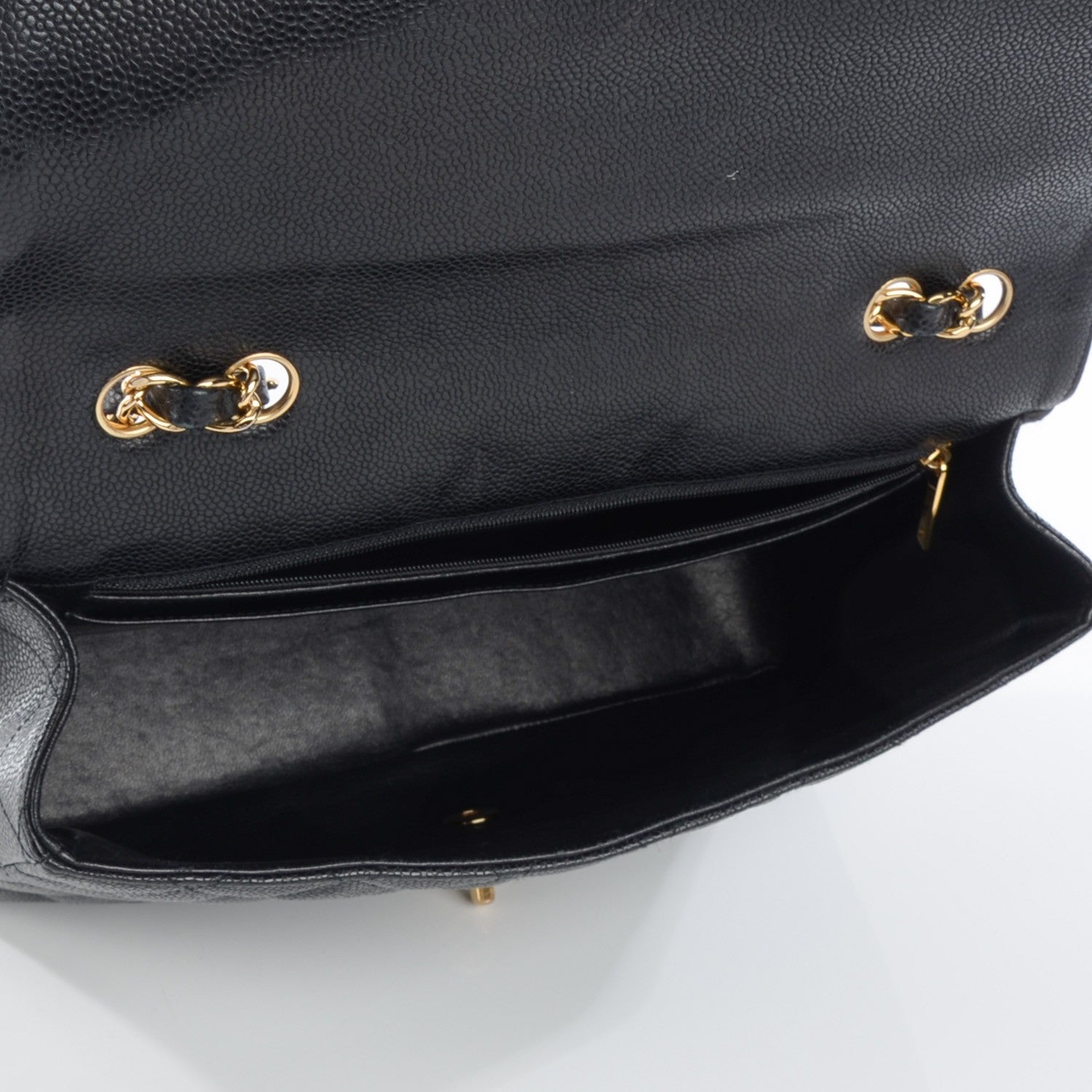 Chanel Caviar Quilted Jumbo Single Flap Black 5 of 8