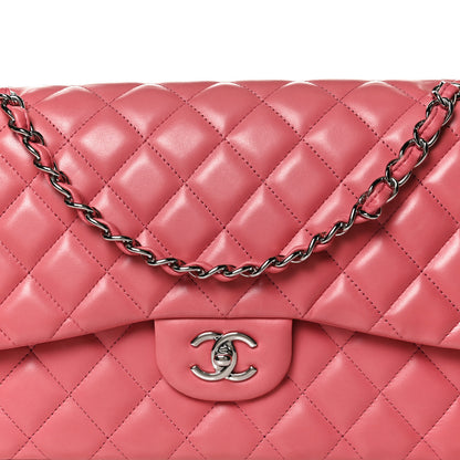 Chanel Lambskin Quilted Jumbo Double Flap Pink 8 of 14