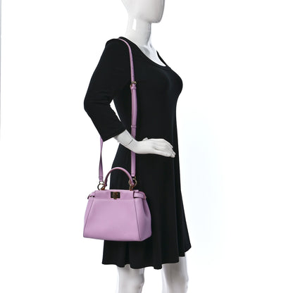 Fendi Nappa Stacked Bar Mini Peekaboo Iconic Satchel Lavanda 2 of 11