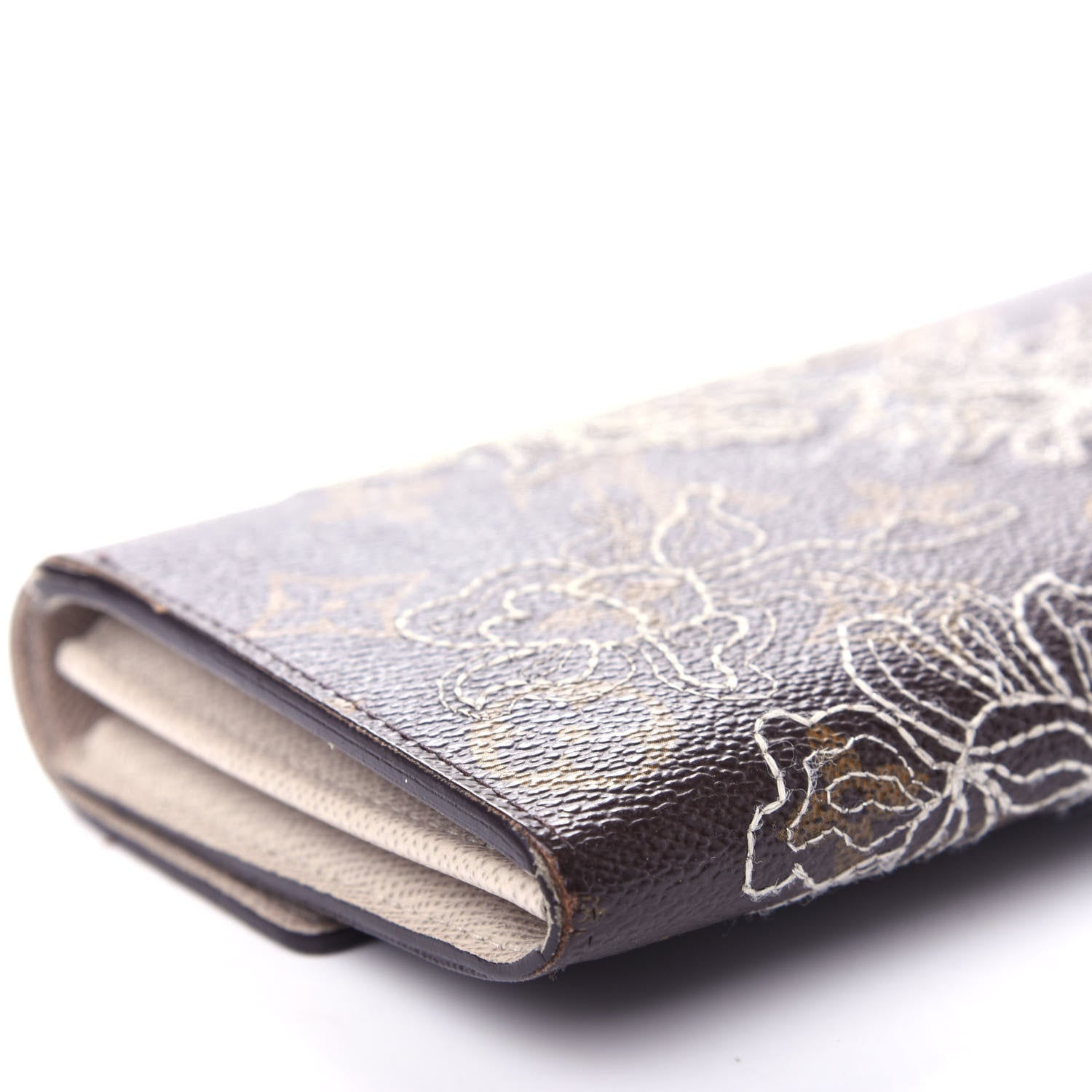 Louis Vuitton Monogram Dentelle Sarah Wallet Silver 10 of 11