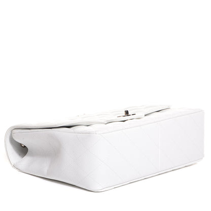 Chanel Caviar Quilted Jumbo Single Flap White 4 of 9