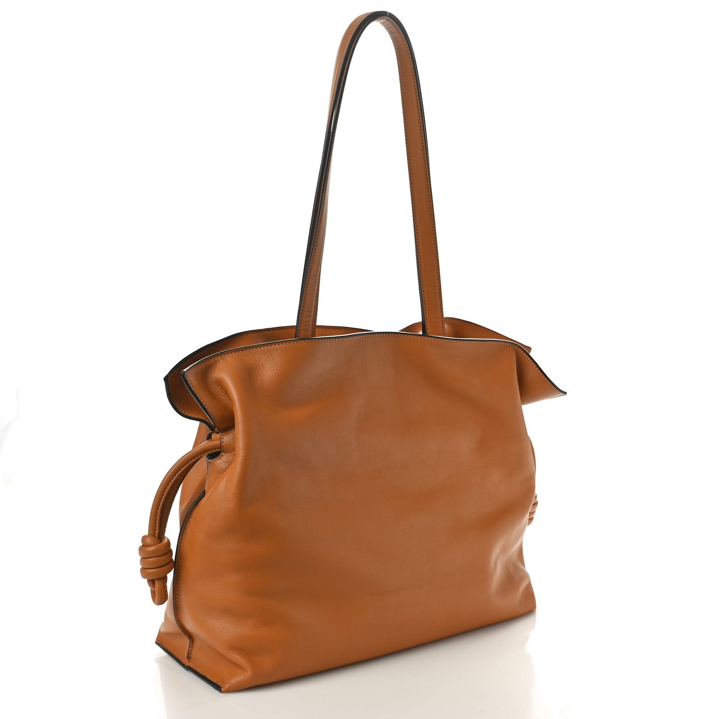 Calfskin Large Flamenco Knot Bag Warm Desert