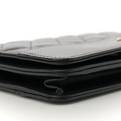Chanel Aged Calfskin Quilted Gabrielle Wallet On Chain WOC Black 9 of 12