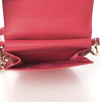 MCM Diamond Patent Patricia Round Crossbody Bag Teaberry 7 of 9