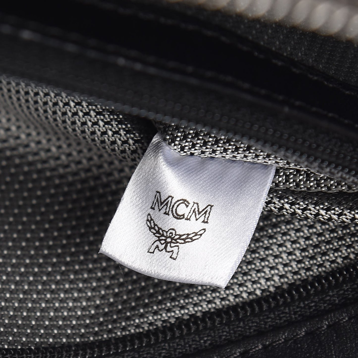 Coated Canvas Studded Pouch Black