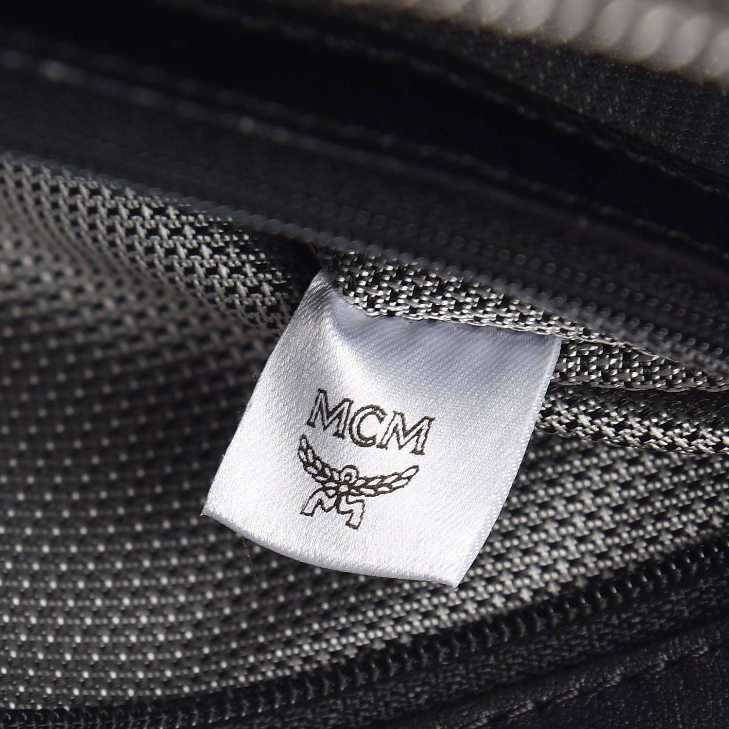 MCM Coated Canvas Studded Pouch Black 7 of 8