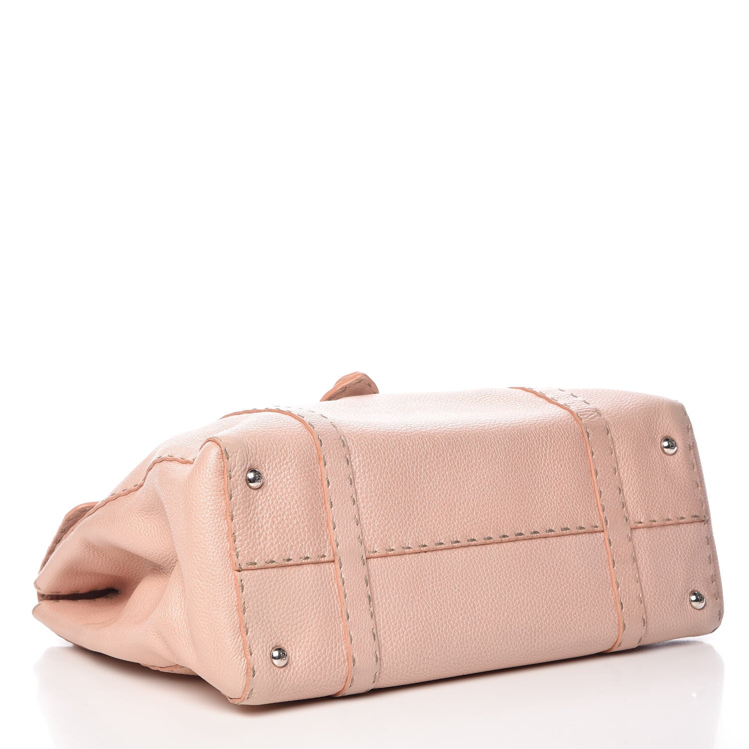 Fendi Cuoio Romano Selleria Large Linda Satchel Cipria 4 of 13