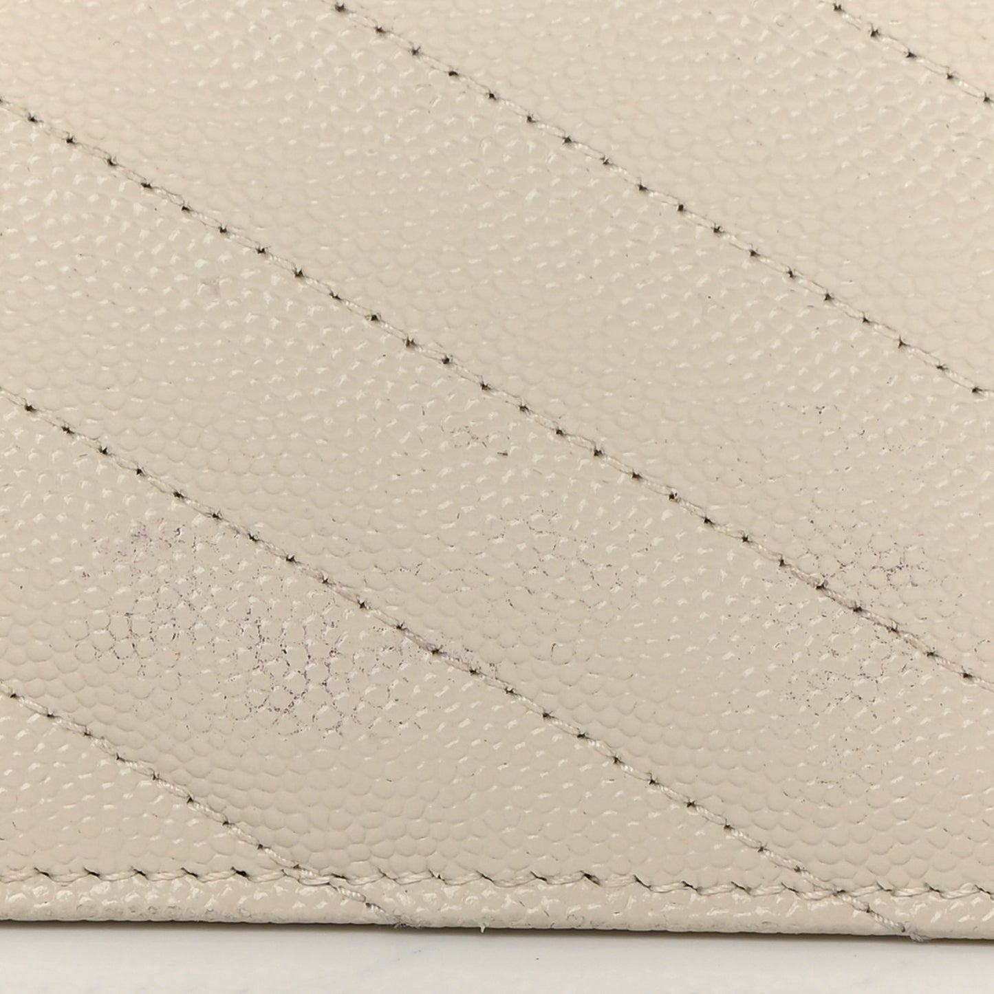 Grain De Poudre Matelasse Chevron Monogram Envelope Chain Wallet Nude Powder