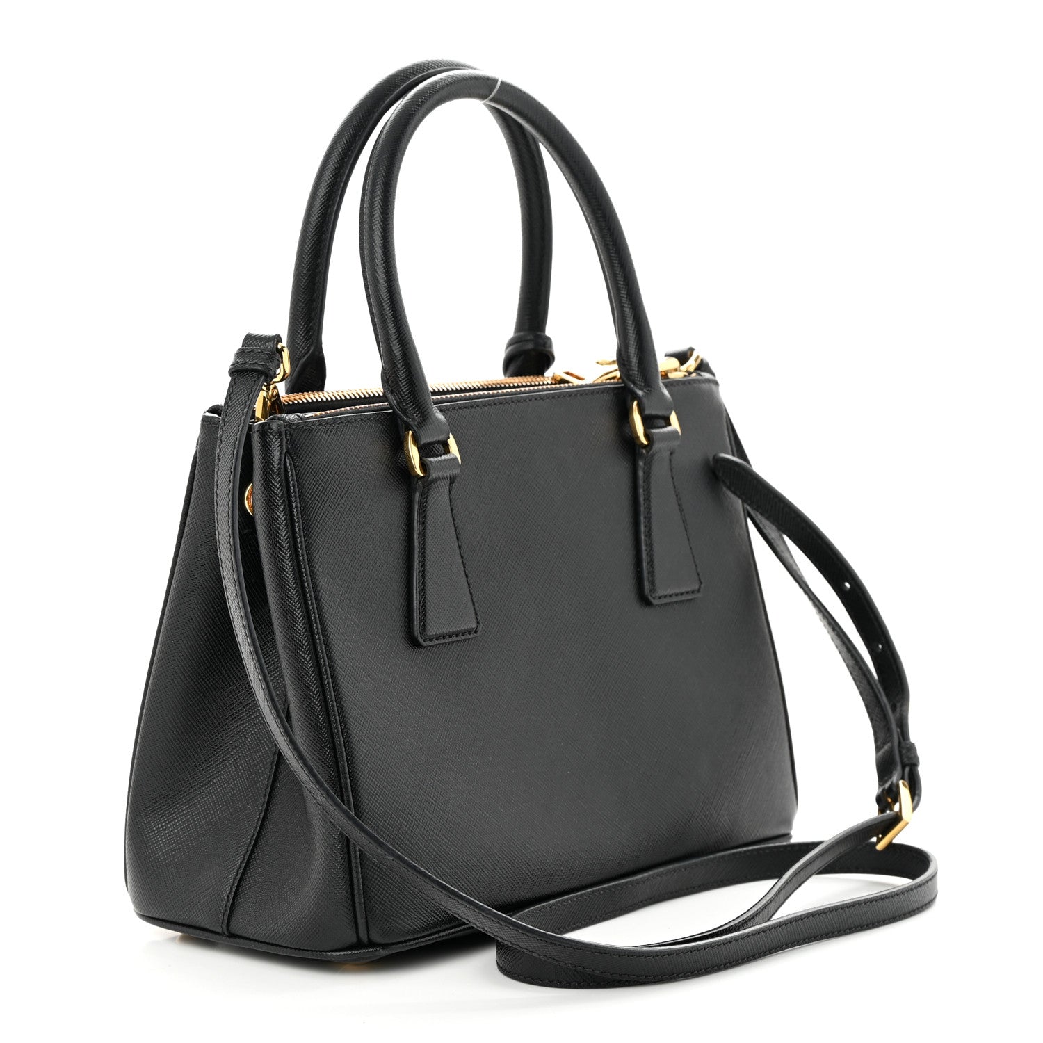 Prada Saffiano Lux Mini Galleria Double Zip Tote Black 3 of 11