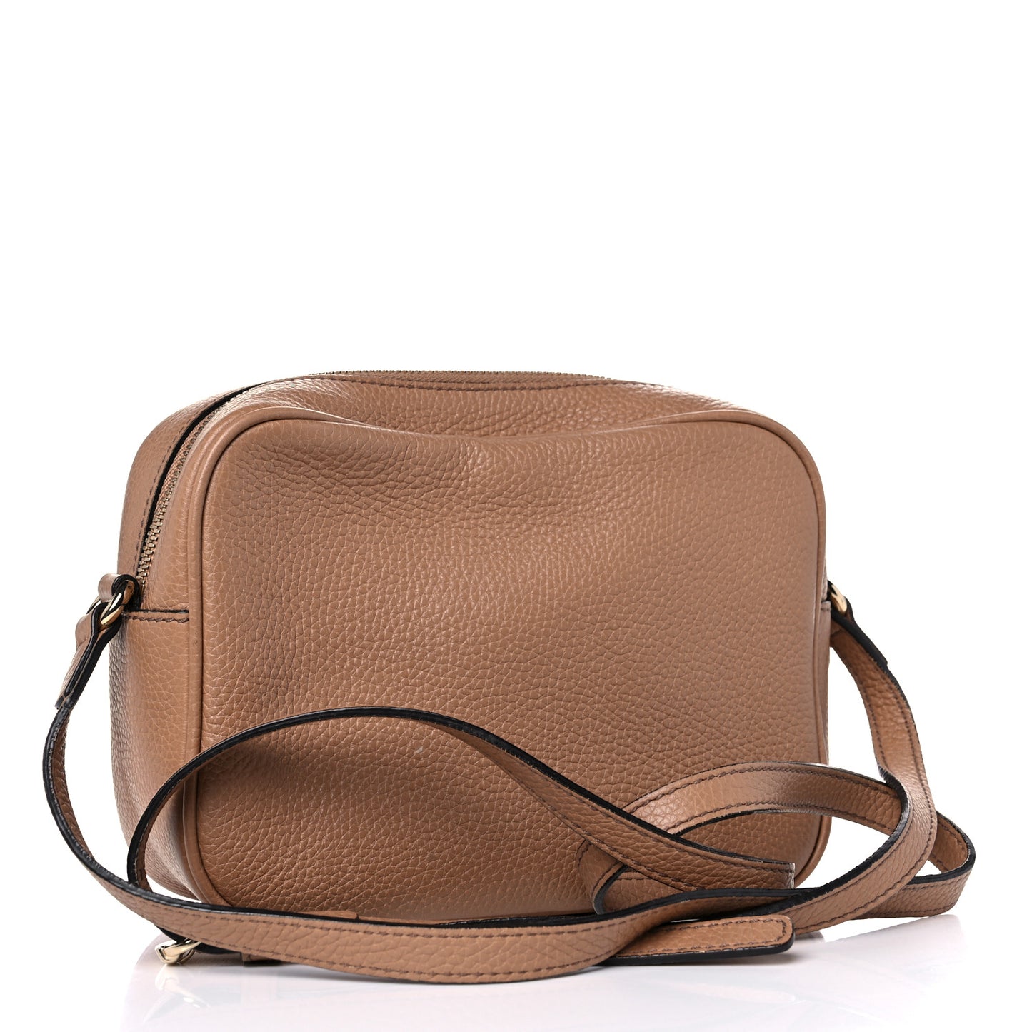 Pebbled Calfskin Small Soho Disco Bag Camelia