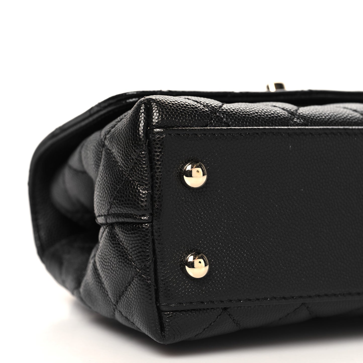 Caviar Quilted Extra Mini Coco Handle Flap Black