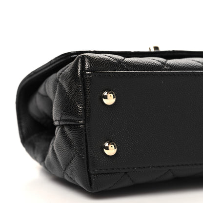 Chanel Caviar Quilted Extra Mini Coco Handle Flap Black 9 of 11