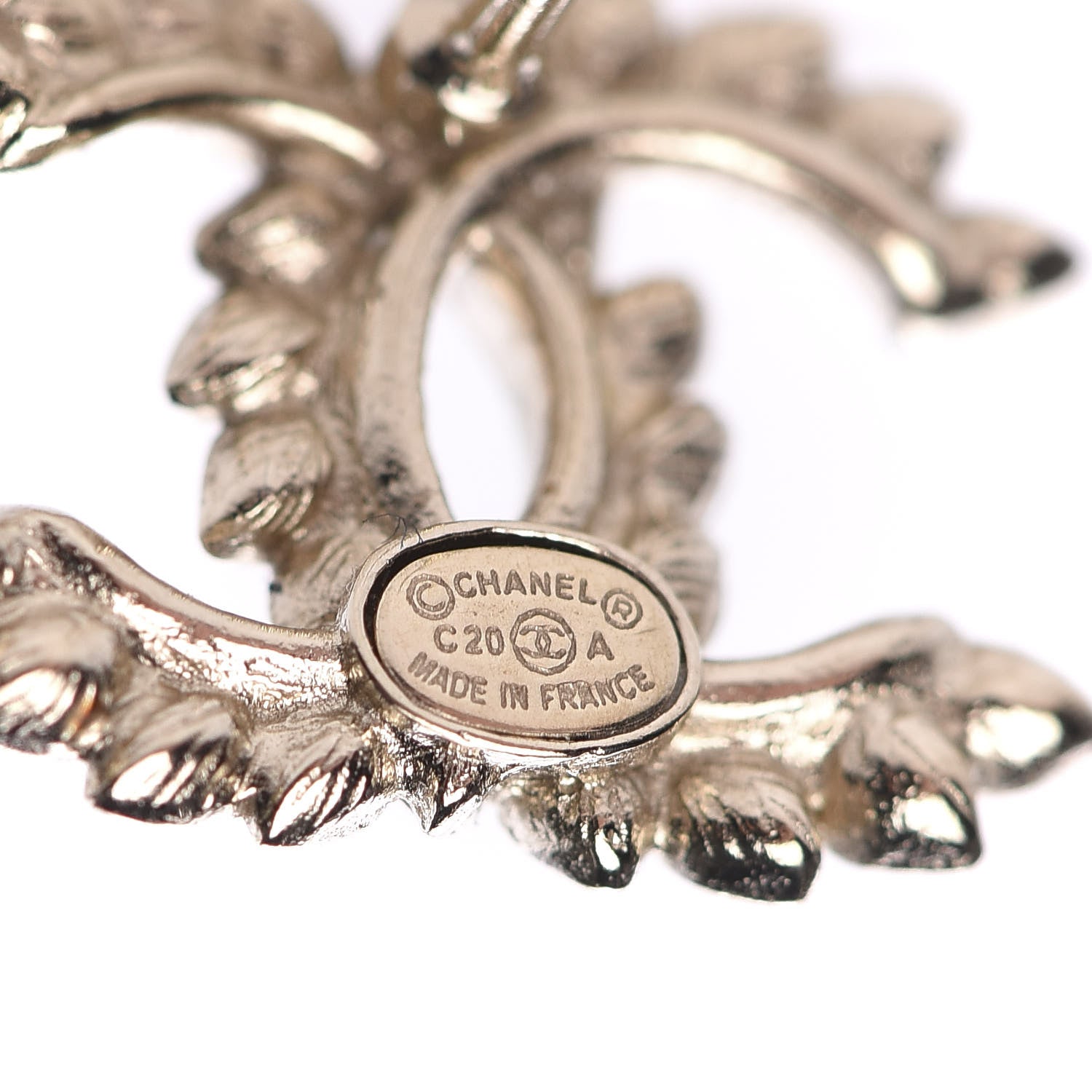 Chanel Strass Crystal Dazzling Wheat CC Earrings Gold 5 of 5