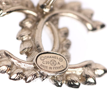 Chanel Strass Crystal Dazzling Wheat CC Earrings Gold 5 of 5
