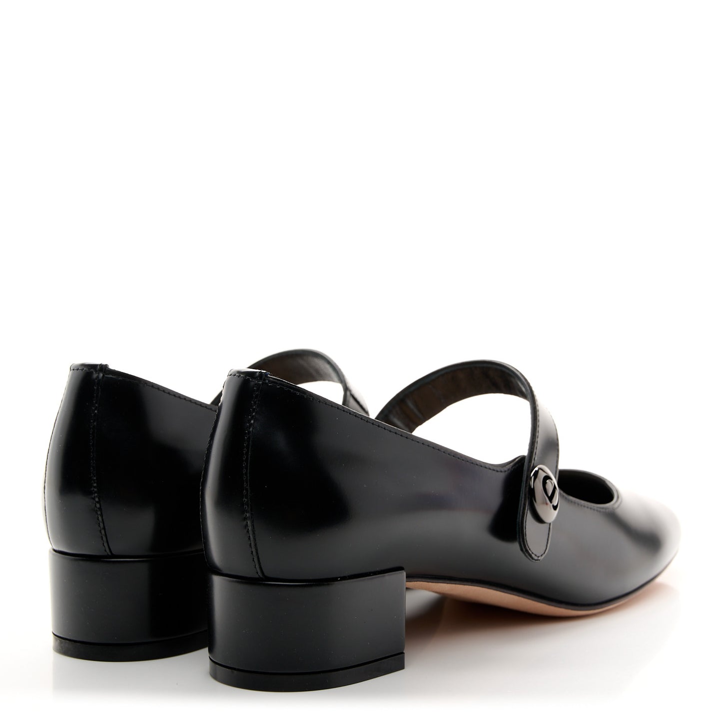 Brushed Calfskin Uniform 30mm Pumps 37.5 Black