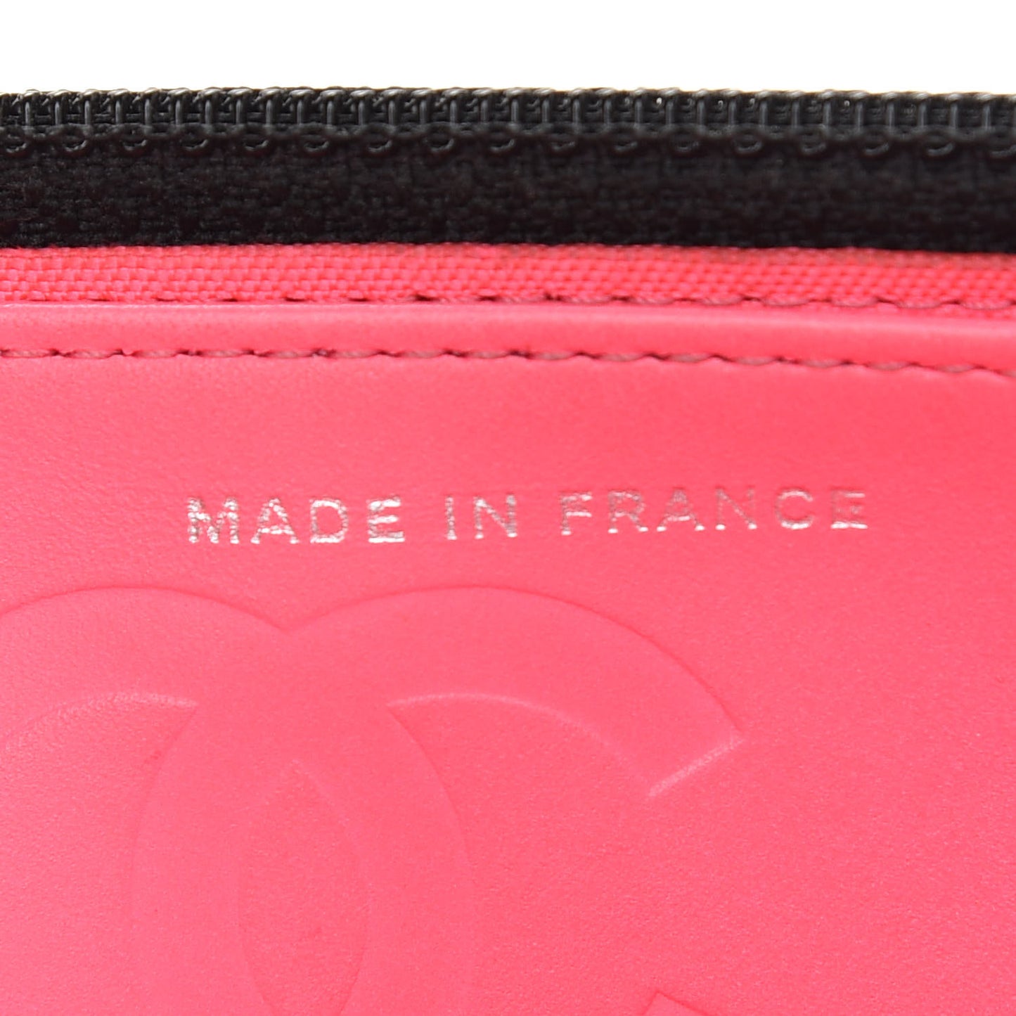 Calfskin Quilted Cambon Wallet On Chain WOC Black