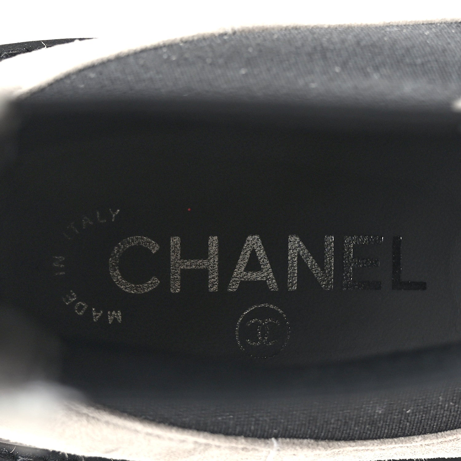 Chanel Suede Calfskin Grossgrain Cap Toe CC Ankle Boots 37.5 Light 37.5 Grey Black 8 of 9