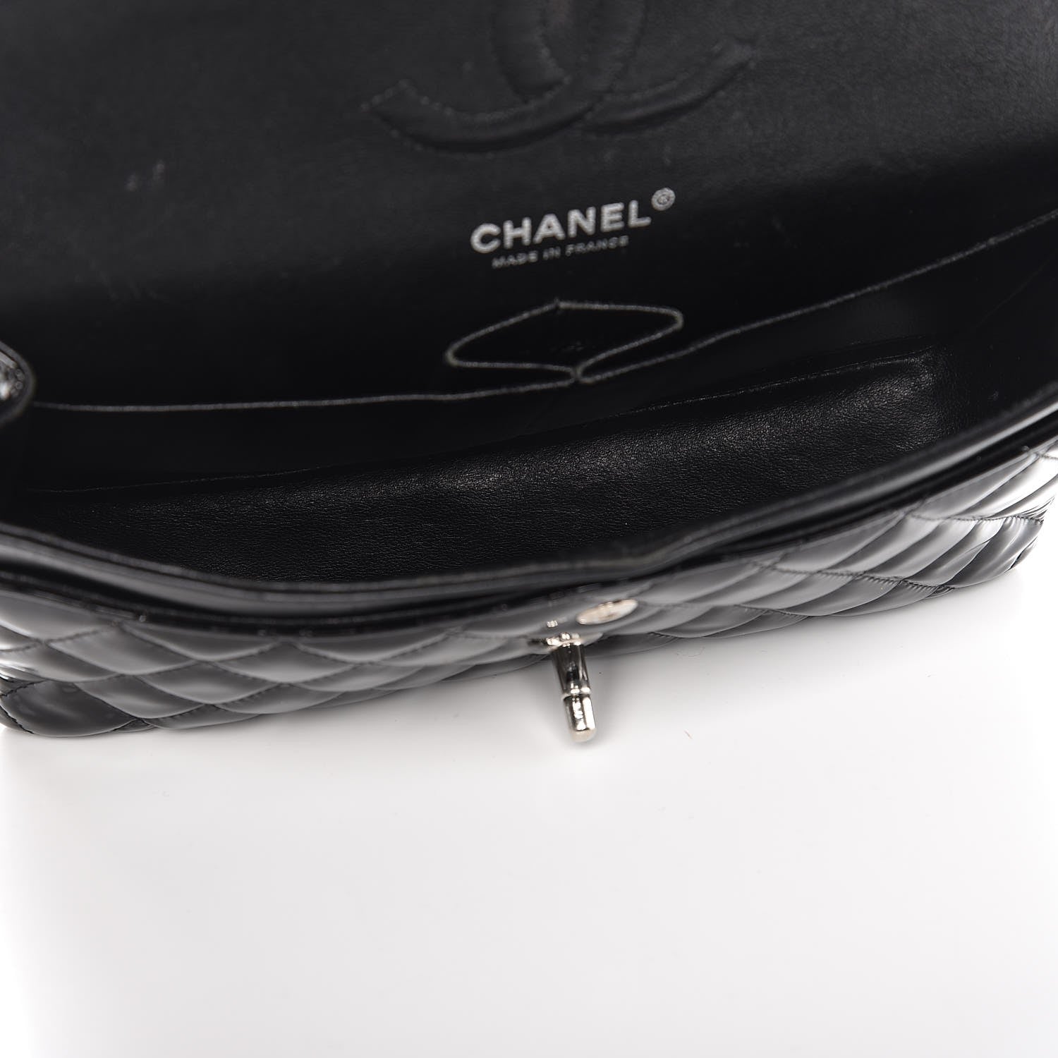 Chanel Patent Quilted Medium Double Flap Black 6 of 10