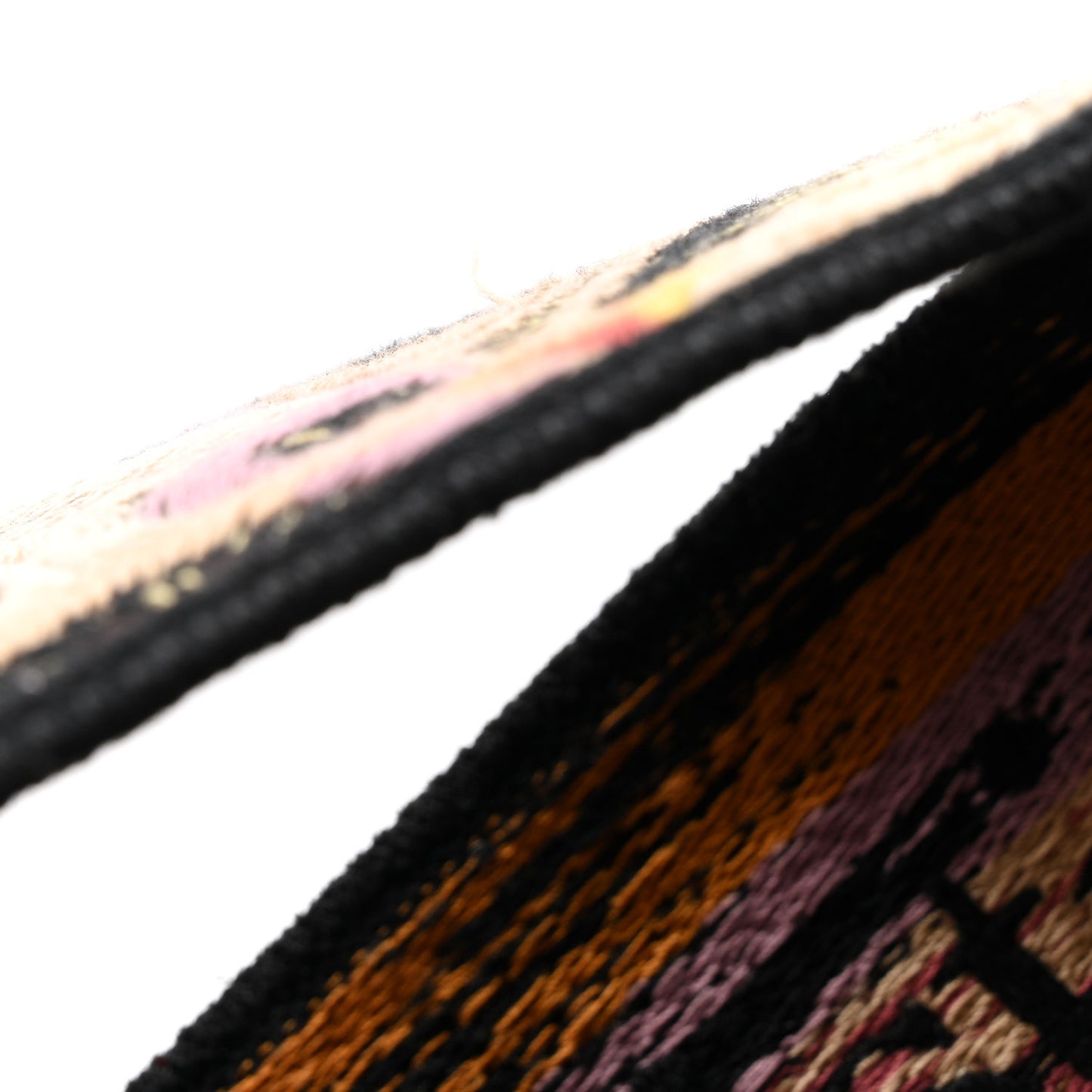 Canvas Embroidered Jardin D'Hive Shoulder Strap Black Multicolor