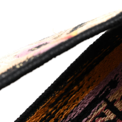 Christian Dior Canvas Embroidered Jardin D'Hive Shoulder Strap Black Multicolor 6 of 7
